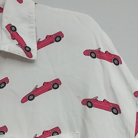 Forever 21 Barbie Pink Convertible White Oversized Shirt - Picture 9 of 9